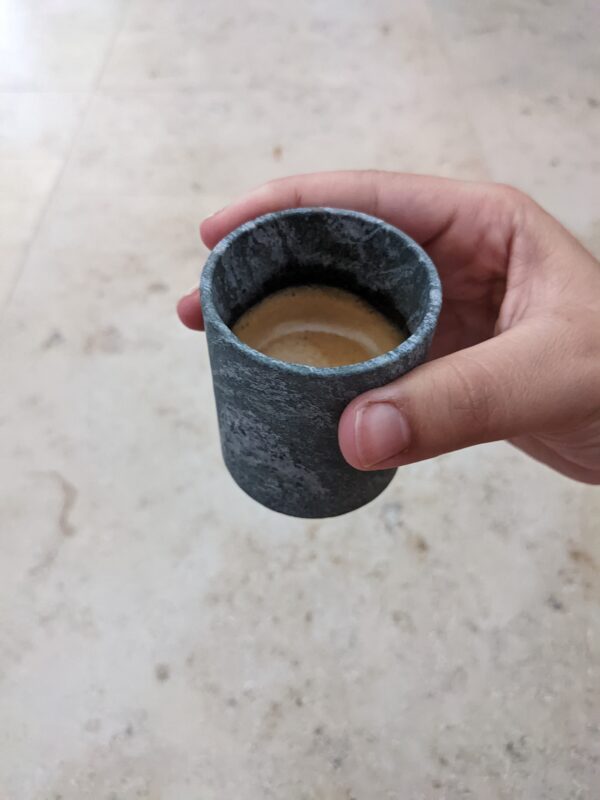 natural stone espresso cup